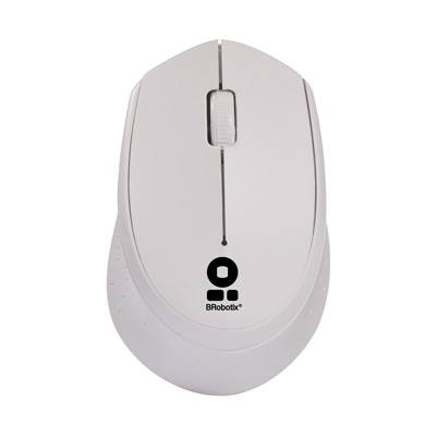 Mouse inalámbrico - 1000 dpi, Óptico, Blanco, 6000809 BROBOTIX Mouse inalámbrico - 1000 dpi, Óptico, Blanco, 6000809 BROBOTIX